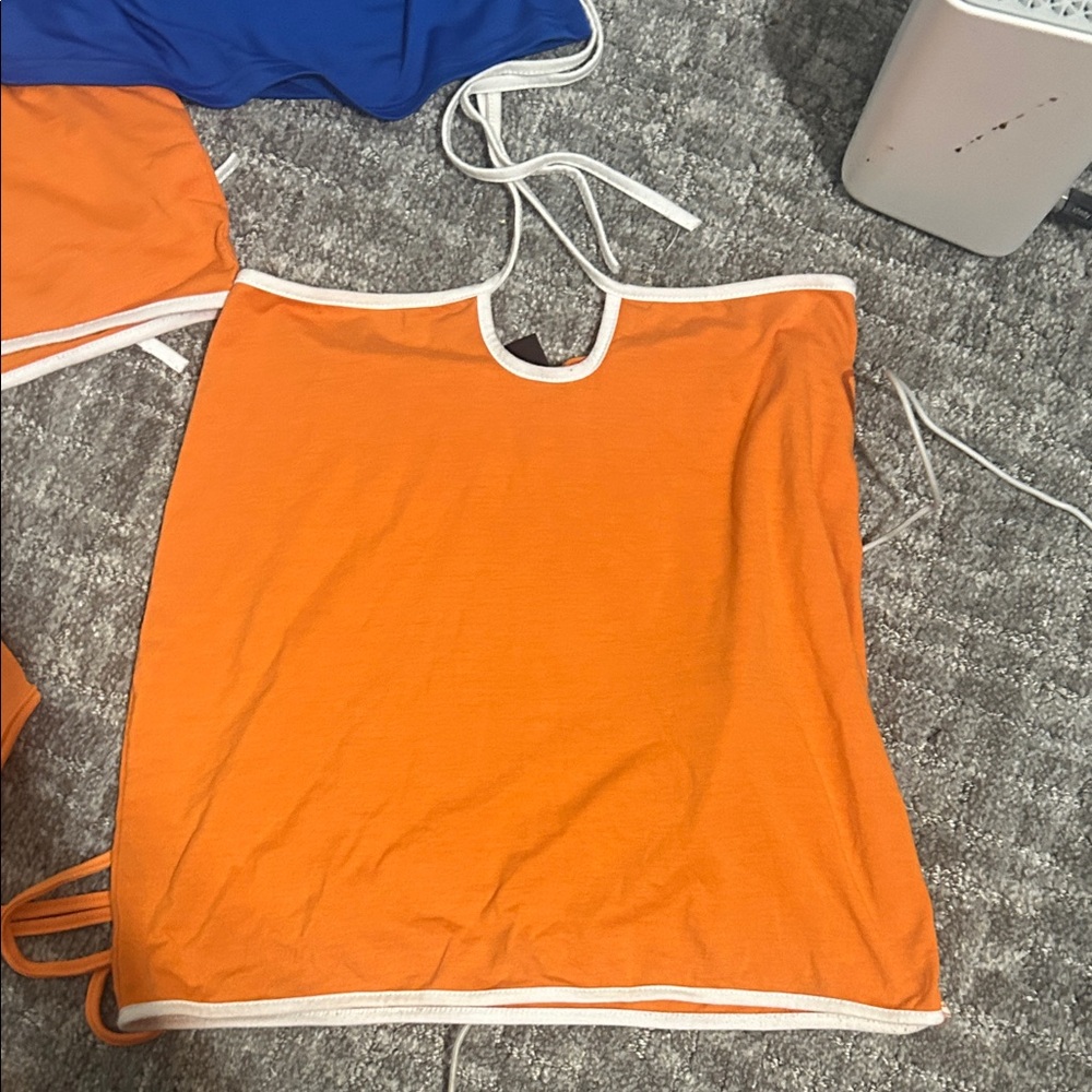 UF Gators Orange & Blue Mixed top lot  - small- Bold Colorblock Pieces - Picture 2 of 7
